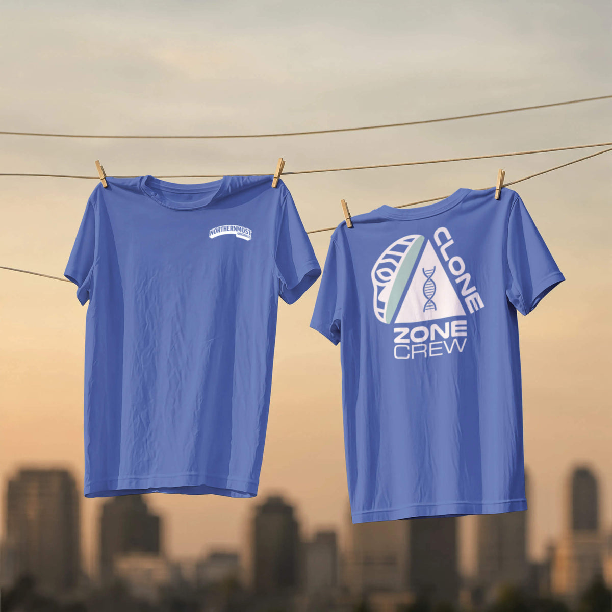 Clone Zone Crew T-Shirt — back with Clone Zone Crew emblem